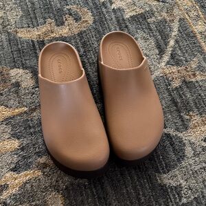 CROCS Classic Tan Slip-On Clogs